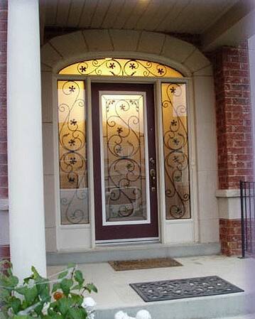 Sharona wrought iron door insert, installed (photo 7)