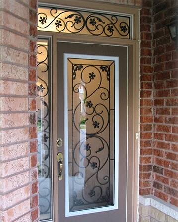Sharona wrought iron door insert, installed (photo 8)