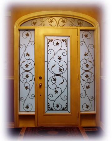 Sharona wrought iron door insert, installed (photo 9)