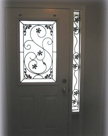 Sharona wrought iron door insert, installed (photo 10)