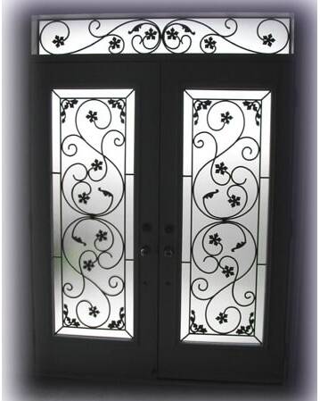 Sharona wrought iron door insert, installed (photo 11)