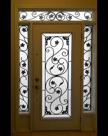 Sharona wrought iron door insert, installed (photo 13)