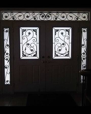 Sharona wrought iron door insert, installed (photo 14)