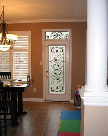 Sharona wrought iron door insert, installed (photo 15)