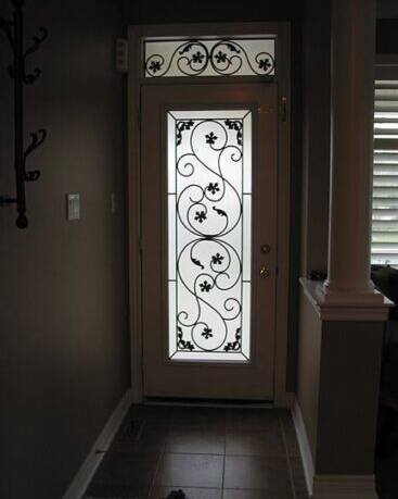 Sharona wrought iron door insert, installed (photo 16)