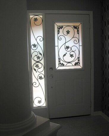 Sharona wrought iron door insert, installed (photo 17)