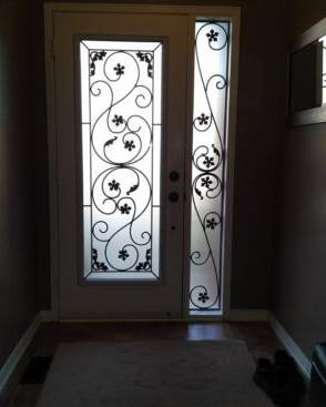 Sharona wrought iron door insert, installed (photo 19)