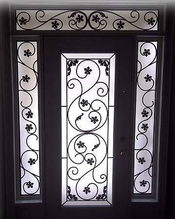 Sharona wrought iron door insert, installed (photo 20)