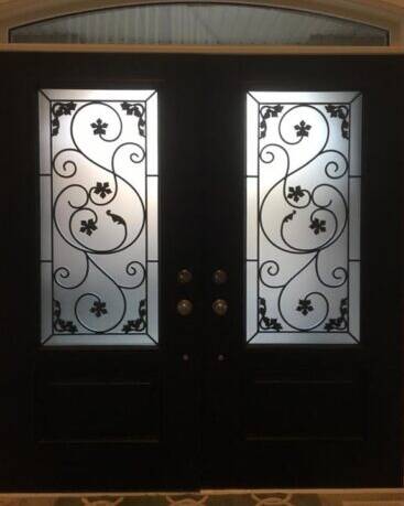 Sharona wrought iron door insert, installed (photo 21)