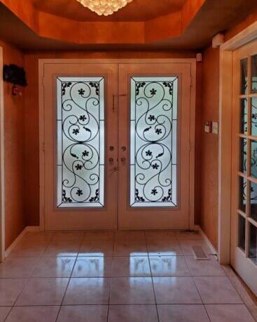 Sharona wrought iron door insert, installed (photo 23)