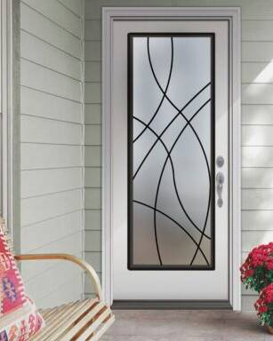 Element wrought iron door insert
