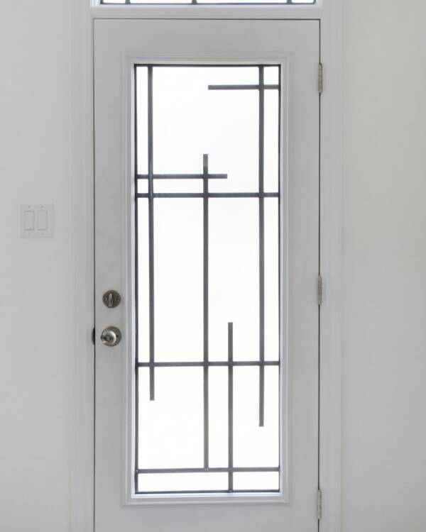 Enigma wrought iron door insert