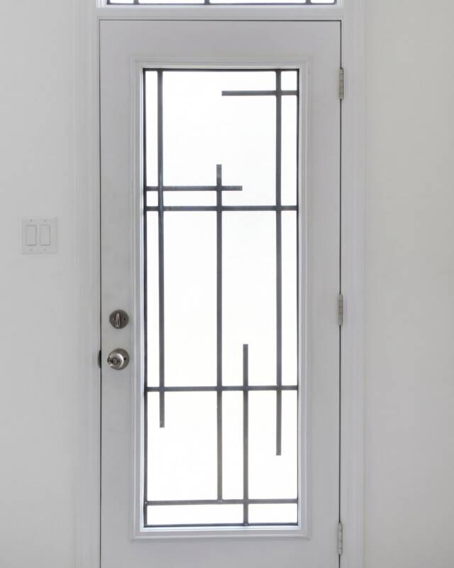 Enigma wrought iron door insert