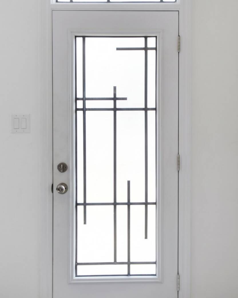 Enigma wrought iron door insert
