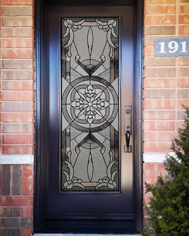 Eternity stained glass door insert