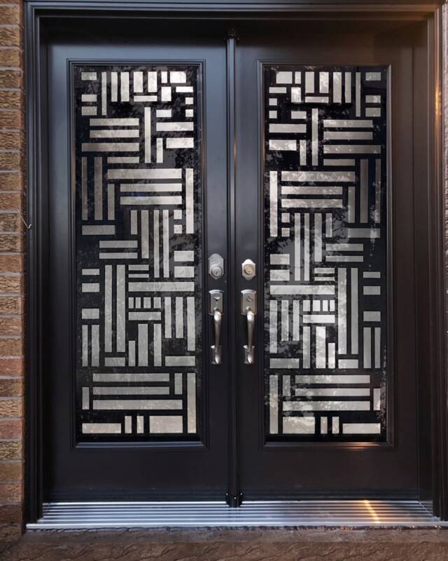 Fortress laser cut iron door insert